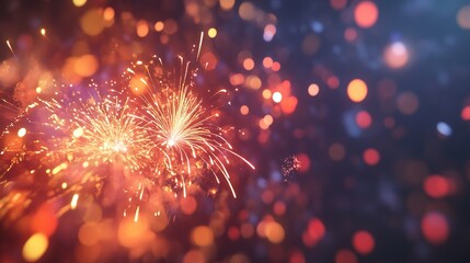 Wall Mural - fireworks, celebration, newyear, party, holiday, explosions, sparkles, nightsky, colors, vibrant, fe