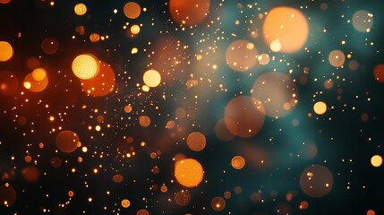 Wall Mural - vibrant new year’s eve celebration with colorful fireworks display and abstract bokeh lights backgro