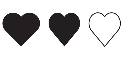 Wall Mural - icon heart on a white background. love vector illustration.