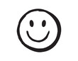 © Yanka - Smile face Doodle sketch style icon. Smiling face hand drawn, happy emotion concept.