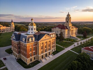 architectural marvels of lang hall and old administration building at university of northern iowa: a