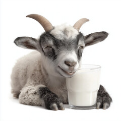 Wall Mural - Goat Milk Isolated