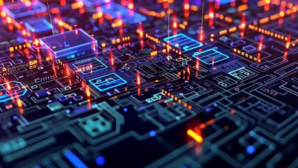 Canvas Print - Nights of advanced digital circuit design