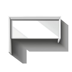 Wall Mural - Minimalist White Frame with Shadow for Artwork Display, Perfect for Modern and Contemporary Interior Design, Ideal Background for Creative Projects and Presentations