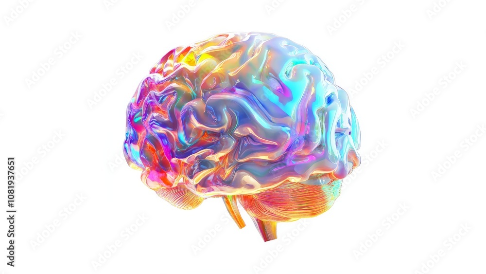 matte smooth textured, bright rainbow colored, 3d max style model of a ...