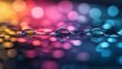© DG - Macro photography captures stadium lights as colorful bokeh reflections in water droplets, creating magical abstract composition.