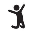 © DonSagon - vector flat icon of person jumping for joy