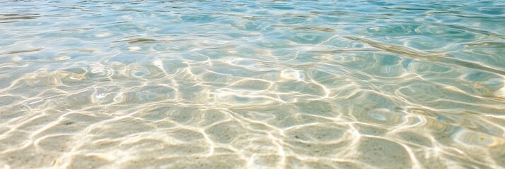 Wall Mural - crystal clear ocean water ripples - summer beach scene