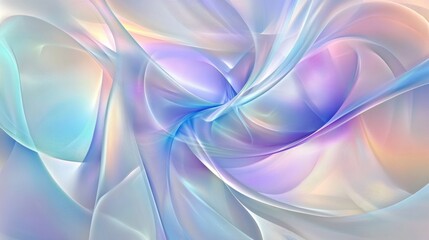 Fototapete - Abstract swirl design with soft pastel colors, flowing curves, and luminous textures creating a serene and dreamy atmosphere for backgrounds and wallpapers