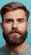 © BrandwayArt - A young man stands confidently, showcasing a full beard and stylish haircut