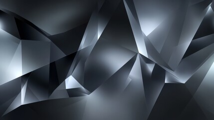 Aufkleber - Abstract Dark Geometric Background with Angular Shapes and Soft Light Reflections for Modern Design Projects and Digital Artwork Presentation