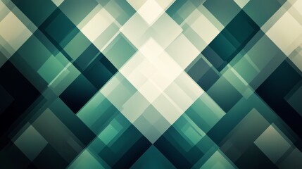 Aufkleber - Abstract geometric background featuring layered translucent squares and rectangles in varying shades of teal, blue, and white, creating a modern and dynamic visual design