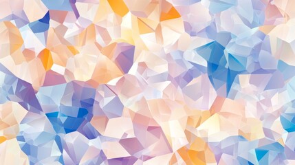 Poster - Soft Pastel Geometric Background with Light Blue, Orange, and Cream Shades for Modern Design Projects and Creative Applications