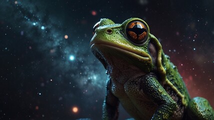  a beautiful realistic illustrated frog 