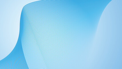 Wall Mural - Deep sky blue gradient abstract background with stripes curve line vector image