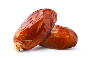 Poster - Dried date fruit isolated on white background. Clipping path.