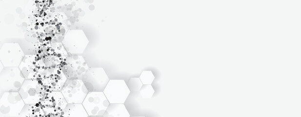 Wall Mural - minimalistic dna abstract vector background. biotechnology and science research