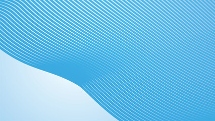Wall Mural - Deep sky blue gradient abstract background with stripes curve line vector image