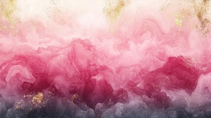 Wall Mural - abstract swirling colors in shades of pink and gold, creating a dreamy, ethereal atmosphere.