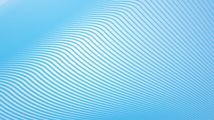 Wall Mural - Deep sky blue gradient abstract background with stripes curve line vector image