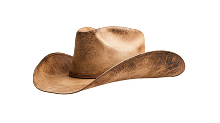 Showing off classic cowboy hat studio product photography transparent background close-up western culture