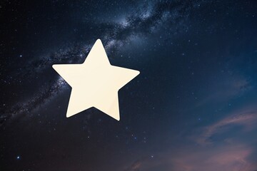 isolated star shape on starry sky background