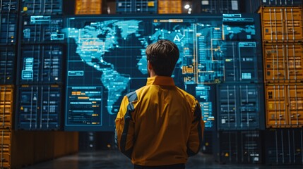 Aufkleber - Innovative technology transforms global supply chain management with advanced data visualization techniques