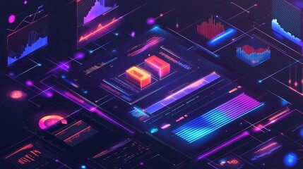 Leinwandbilder - Explore how data visualization enhances business insights through interactive graphics and dynamic dashboards