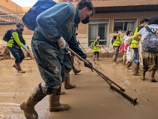 dana destruction valencia 2024. voluntiers