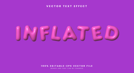 Inflated Cute Vector text effect Template