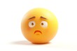 © Cre Photography  - 3D Style Emoji with Worried Expression, Nervous isolated on transparent. PNG.