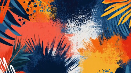Wall Mural - hand-painted abstract new year background featuring festive and trendy artistic design with vibrant 