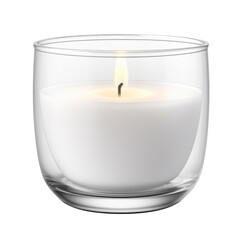 Wall Mural - white candle isolated on transparent background cutout
