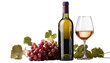 © KHAANI - A bottle of wine with glass, perfect for celebration and dining content isolated on white transparent background PNG