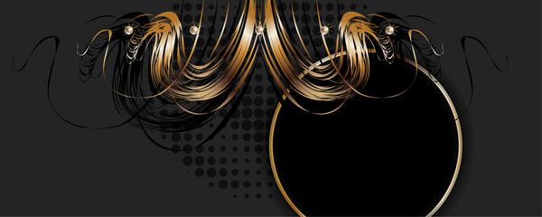 Wall Mural - Happy New Year elegant design - vector illustration of golden 2023 logo numbers on black background save the date luxury designs and new year celebration