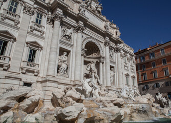 Wall Mural - Fountain di Trevi in Rome, Italy. Trevi is one of the most famous landmarks of Rome.