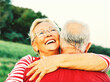 © Lumos sp - woman man outdoor senior couple happy lifestyle retirement together smiling love hug nature mature