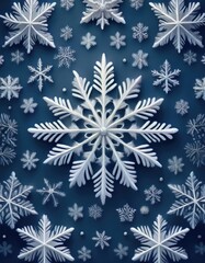 Wall Mural - snowflake pattern