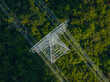 © lzf - Aerial view of high voltage electricity tower on mountain