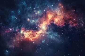 Wall Mural - galaxy image. awe-inspiring space nebula with stars in the abstract night sky