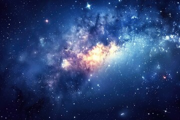 Wall Mural - galaxy image. stunning nebula and star-filled sky in abstract astronomy universe