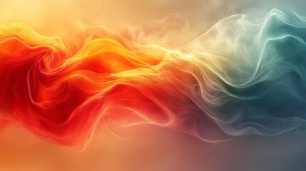Wall Mural - Vibrant Abstract Flowing Colors Background. Generative AI