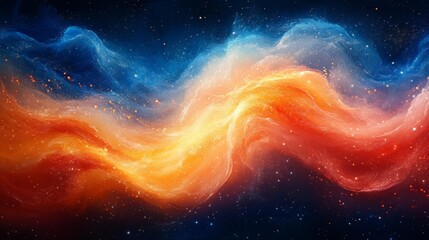 Wall Mural - Abstract Galaxy Background with Flowing Colors. Generative AI