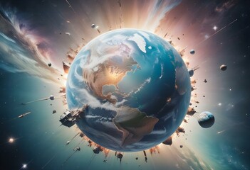 planet earth in space