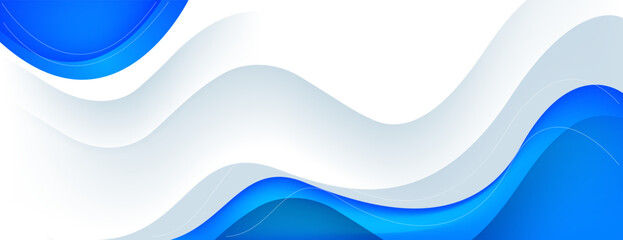 Wall Mural - blue abstract background with wave