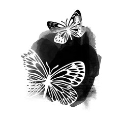 Wall Mural - Artistic summer mask. Basis element for design on white background universal use