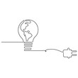 © Azmira - Light bulb clock icon  continuous one line drawing  outline vector illustration