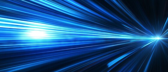 Wall Mural - abstract vector illustration of futuristic energy technology concept featuring blue light rays, stri