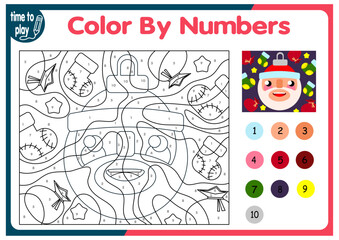  children's educational tasks, games. puzzle. coloring by numbers. Christmas tree. Christmas balls. penguin. deer.	
