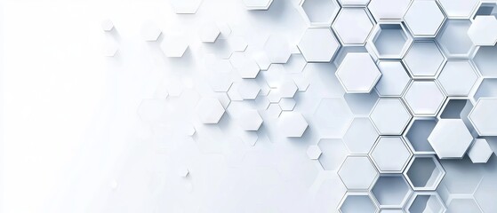 Wall Mural - modern vector banner design with geometric hexagon pattern on white background – stylish abstract gr